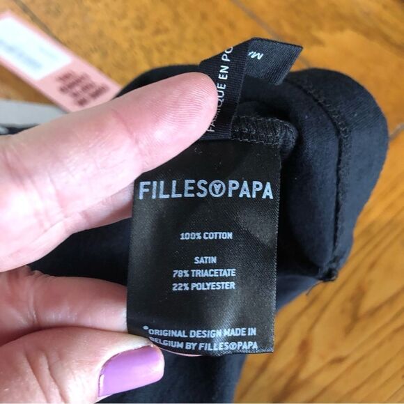 NWT Filles A Papa Pizza Graphic Tee with Satin Sleeve - 0 - Picture 15 of 16